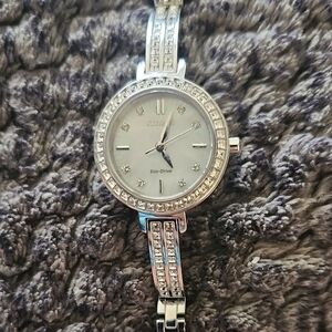Citizen Women's Silver Crystal Watch